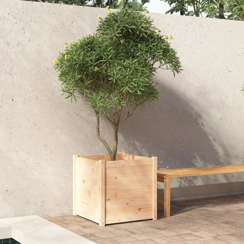 vidaXL Planter Decorative Outdoor Patio Plant Pot Flower Box Solid Wood Pine-8