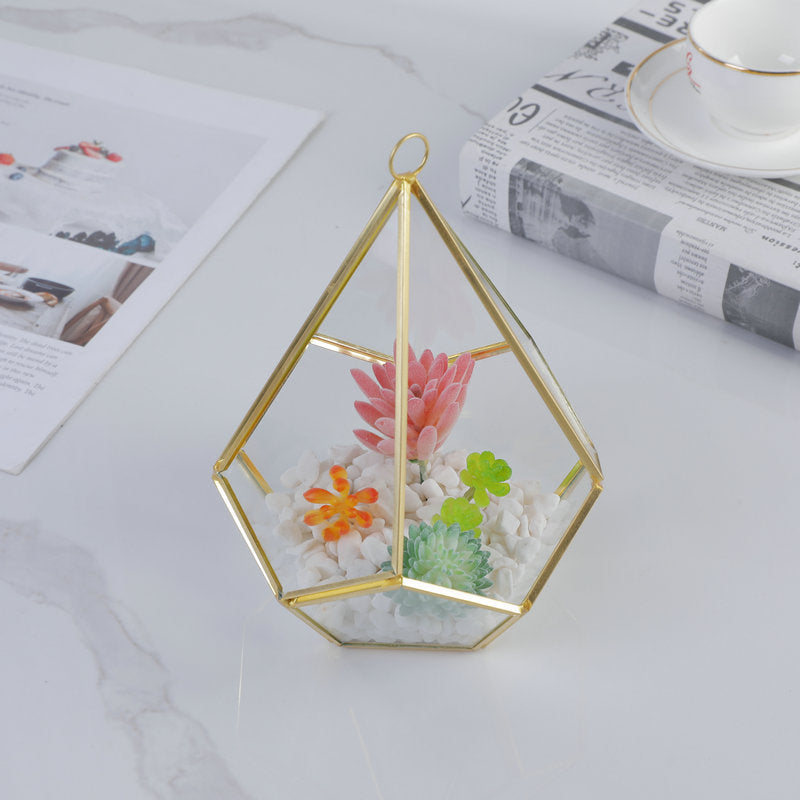 Three-dimensional Glass succulent pot