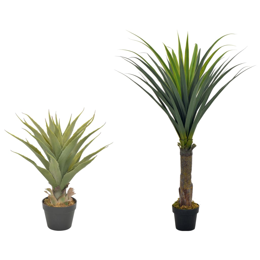 vidaXL Artificial Plant Yucca Tree Fake Outdoor Plant with Pot Green 57.1"-4