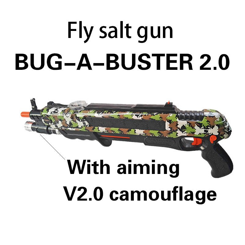 Salt-Gun BUG-A-BUSTER 3.0 Gun Salt Pepper Bullets Blaster Fly Salt Power Gun