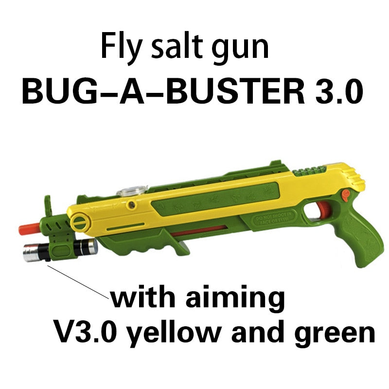 Salt-Gun BUG-A-BUSTER 3.0 Gun Salt Pepper Bullets Blaster Fly Salt Power Gun