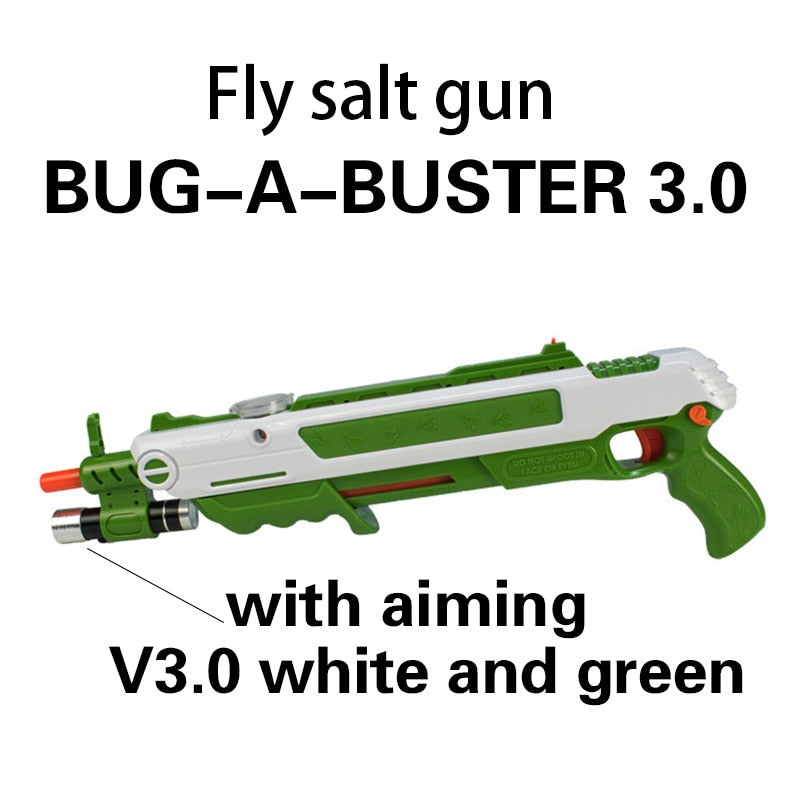 Salt-Gun BUG-A-BUSTER 3.0 Gun Salt Pepper Bullets Blaster Fly Salt Power Gun
