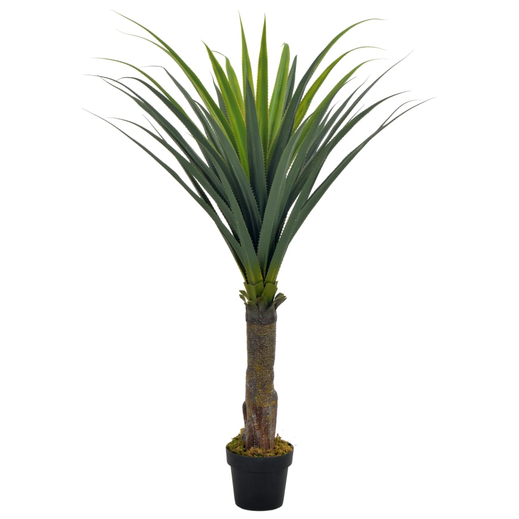 vidaXL Artificial Plant Yucca Tree Fake Outdoor Plant with Pot Green 57.1"-2