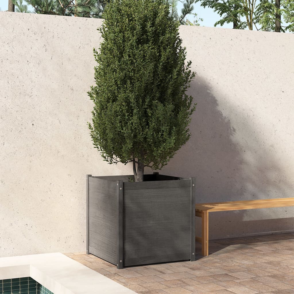 vidaXL Planter Decorative Outdoor Patio Plant Pot Flower Box Solid Wood Pine-8