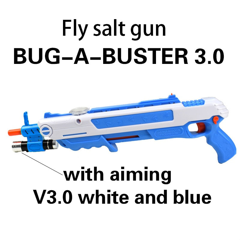 Salt-Gun BUG-A-BUSTER 3.0 Gun Salt Pepper Bullets Blaster Fly Salt Power Gun
