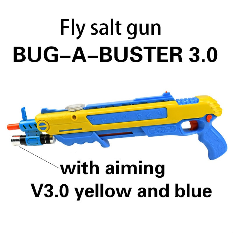 Salt-Gun BUG-A-BUSTER 3.0 Gun Salt Pepper Bullets Blaster Fly Salt Power Gun