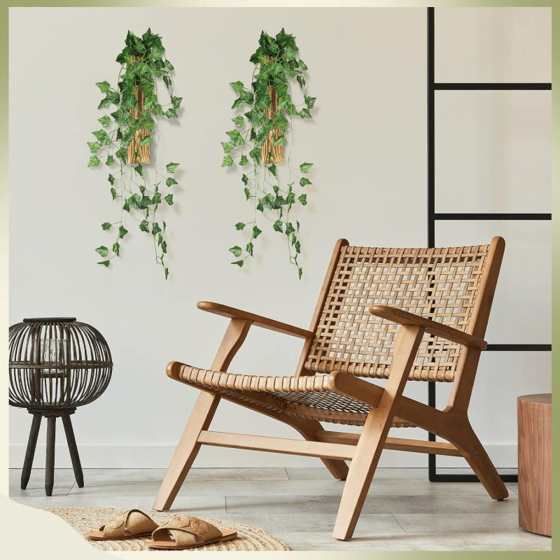 Wooden wall hanging vase