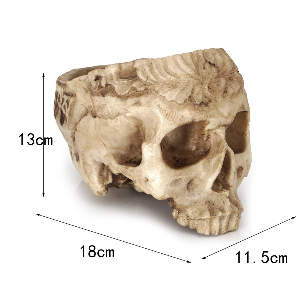 Resin Skull Head Flower Pot Skull Head succulent Flower Pot