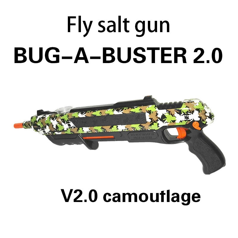 Salt-Gun BUG-A-BUSTER 3.0 Gun Salt Pepper Bullets Blaster Fly Salt Power Gun